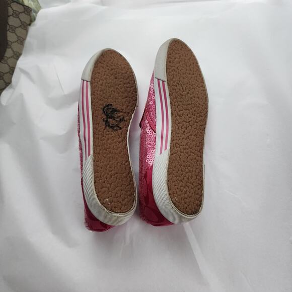 Coach Kivy Slip On Shoes resort Size 8.5 Pink Sequin C Signature Logo Loafers - Picture 10 of 10